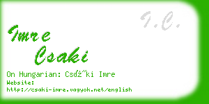 imre csaki business card
